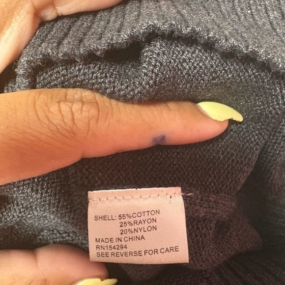 Central Park West Charcoal Sweater with Pearl Details - Picture 6 of 6